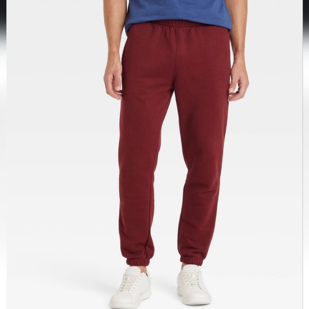 Men's Heavyweight Fleece Jogger Pants - Goodfellow & Co Maroon XL
